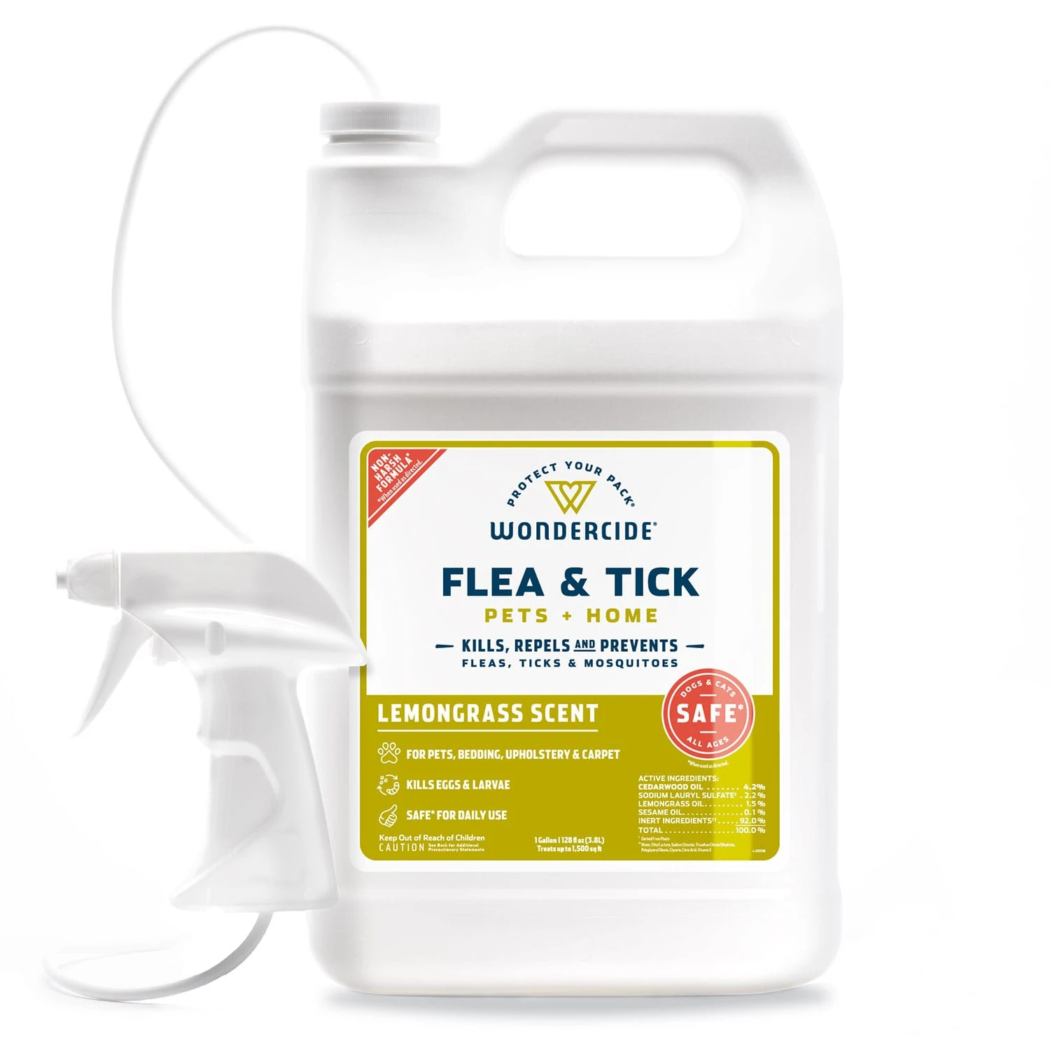 Lemongrass Flea & Tick Spray for Pets + Home - 128oz
